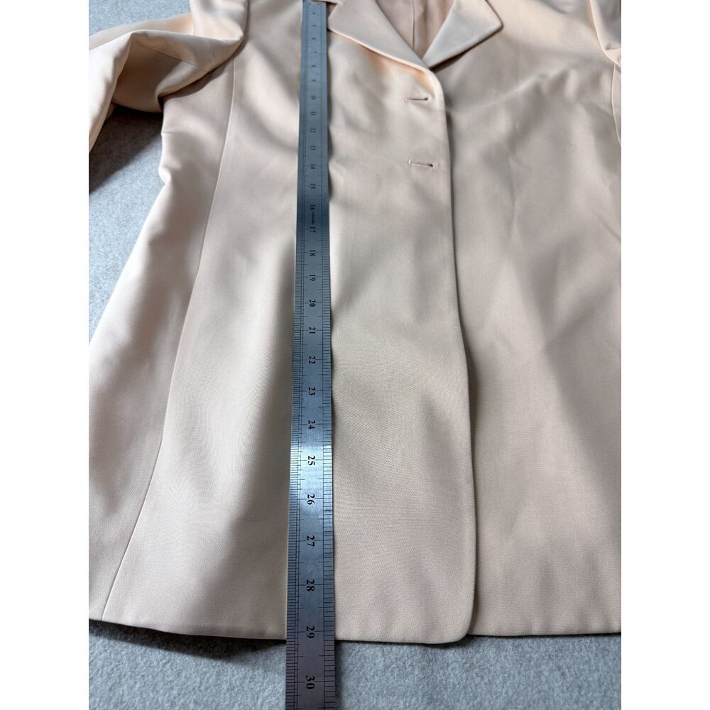 Vintage Linda Allard for Ellen Tracy Champagne Colored Satin Suit Sz 12 - Picture 5 of 12